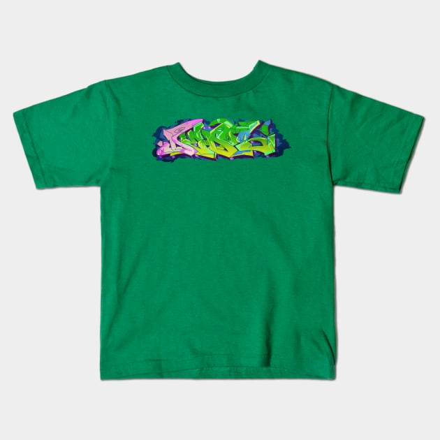 Dedos Graffiti letters Kids T-Shirt by Dedos The Nomad